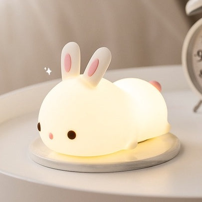 [SG Stock] Cute and Funny Star Bunny Kitten Cloud Rabbit Silicon Touch Night Light Rechargeable Birtyday Gift可爱星星兔子小夜灯礼物