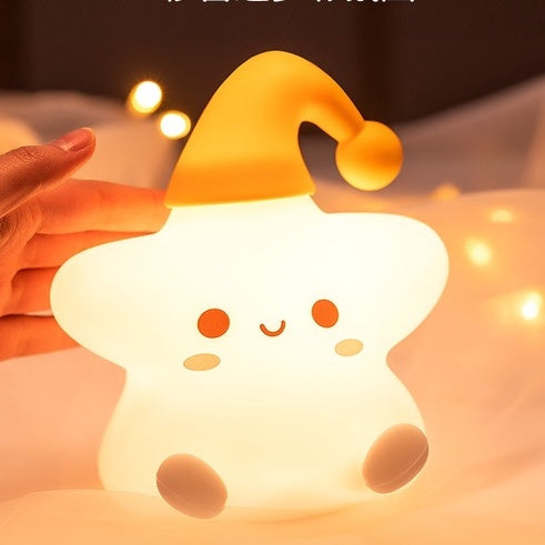 [SG Stock] Cute and Funny Star Bunny Kitten Cloud Rabbit Silicon Touch Night Light Rechargeable Birtyday Gift可爱星星兔子小夜灯礼物