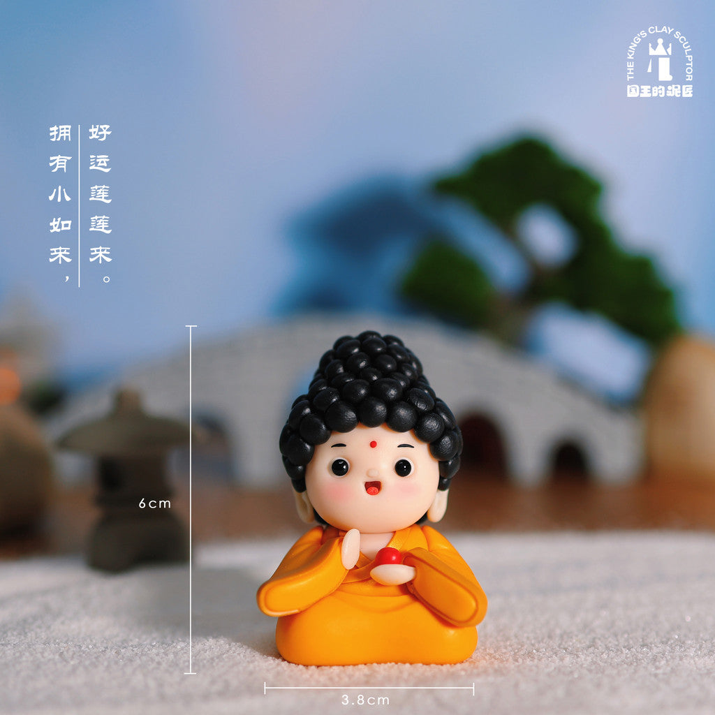 [SG Stock] Cute and Funny Handmade Soft Clay Figurines of Buddha and Guanyin – Desktop Decoration Ornament, Lucky Gift