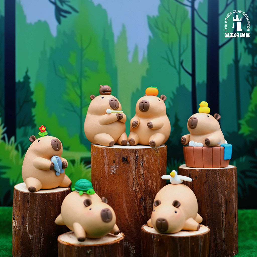[SG Stock] Cute and Funny Capybara Handmade Soft Clay Figurine - Ugly-Cute Stress Relief Gift