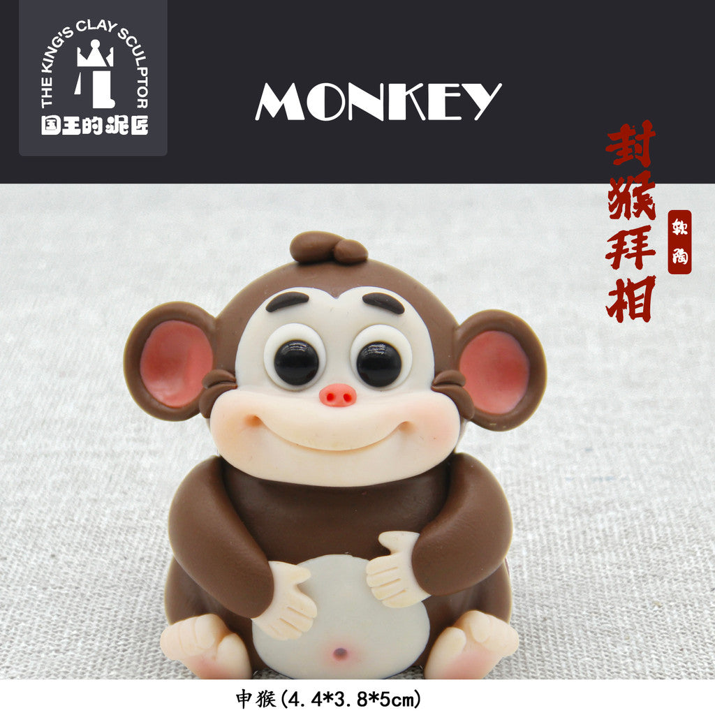 [SG Stock] Cute and Funny Handmade Chinese Zodiac Polymer Clay Figurines – Cute Animal Ornaments, Creative Birthday Gift