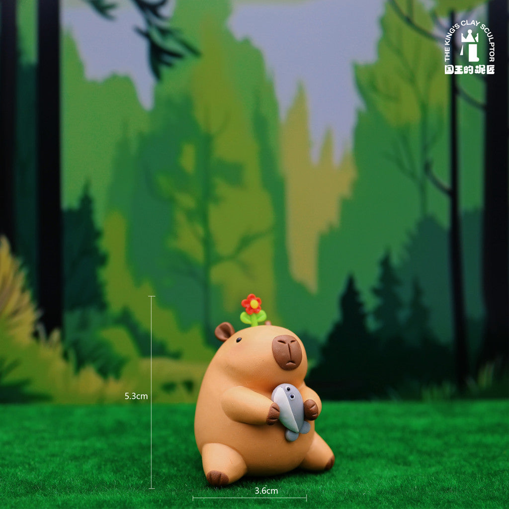[SG Stock] Cute and Funny Capybara Handmade Soft Clay Figurine - Ugly-Cute Stress Relief Gift