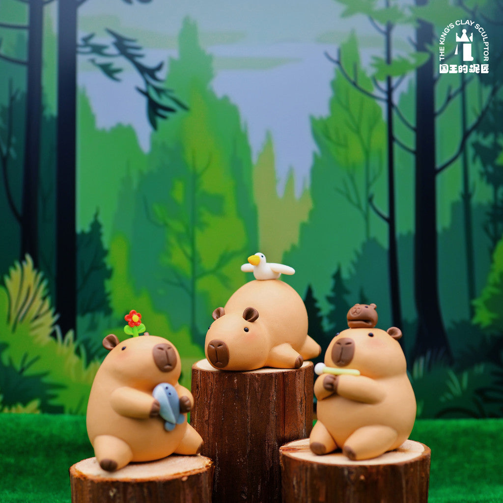 [SG Stock] Cute and Funny Capybara Handmade Soft Clay Figurine - Ugly-Cute Stress Relief Gift