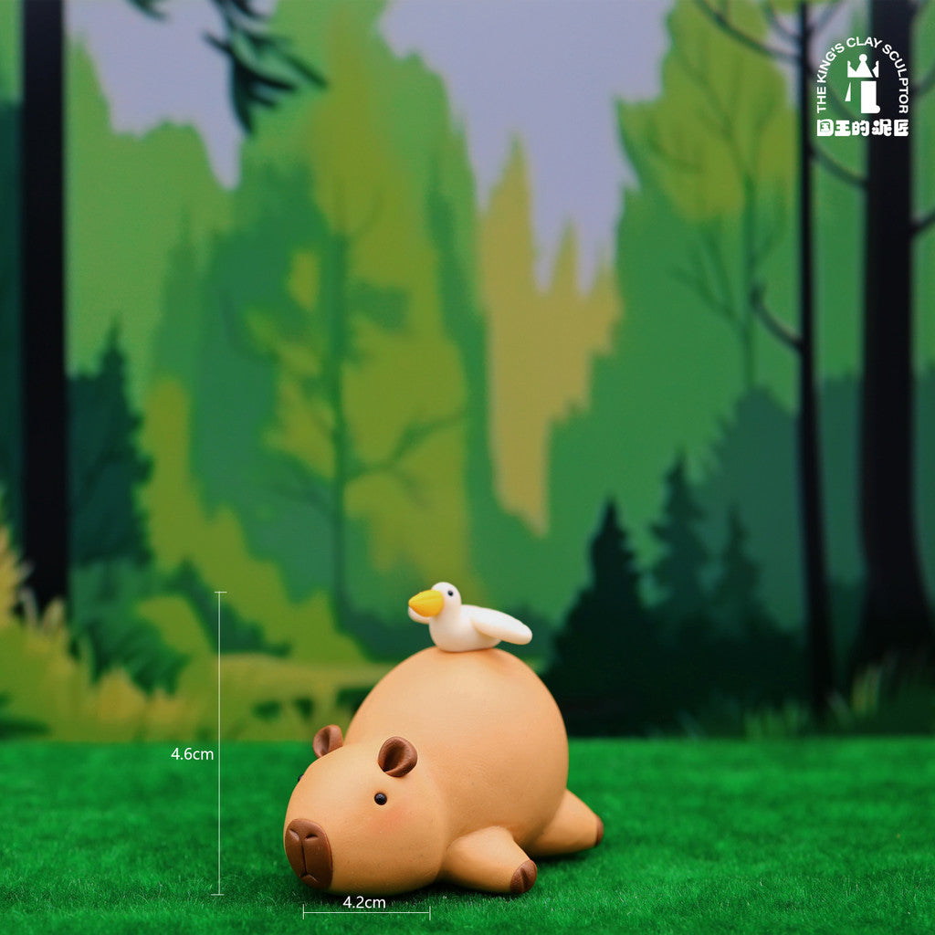 [SG Stock] Cute and Funny Capybara Handmade Soft Clay Figurine - Ugly-Cute Stress Relief Gift