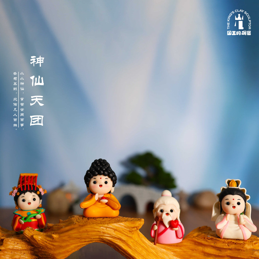 [SG Stock] Cute and Funny Handmade Soft Clay Figurines of Buddha and Guanyin – Desktop Decoration Ornament, Lucky Gift