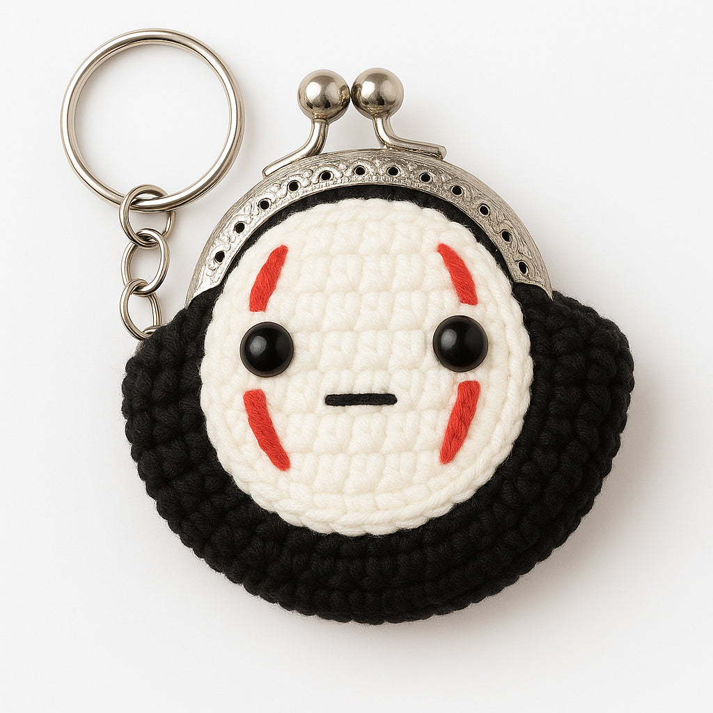 [SG Stock] Cute and Funny Handmade Crochet Cartoon Coin Purse Mini Keychain Pouch for Kids Earphone Cable Organizer
