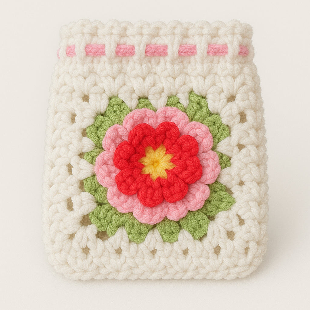 [SG Stock] Cute and Funny Handmade Crochet Drawstring Pouch Coin Purse Earphone Bag Jewelry Key Bag Mini Gift Bag