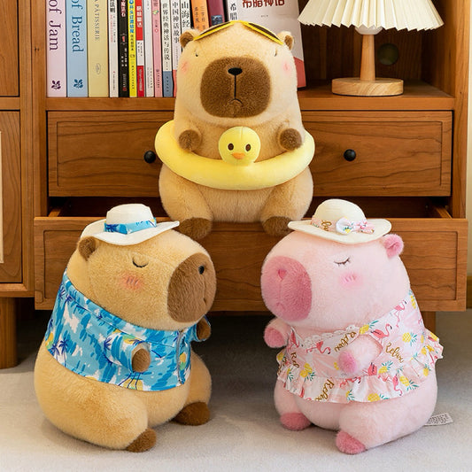 [SG Stock] Cute and Funny Capybara Plush Pillow Cushions  Plushie Toy for Bed Home Decorative 可爱长条动物萌抱枕