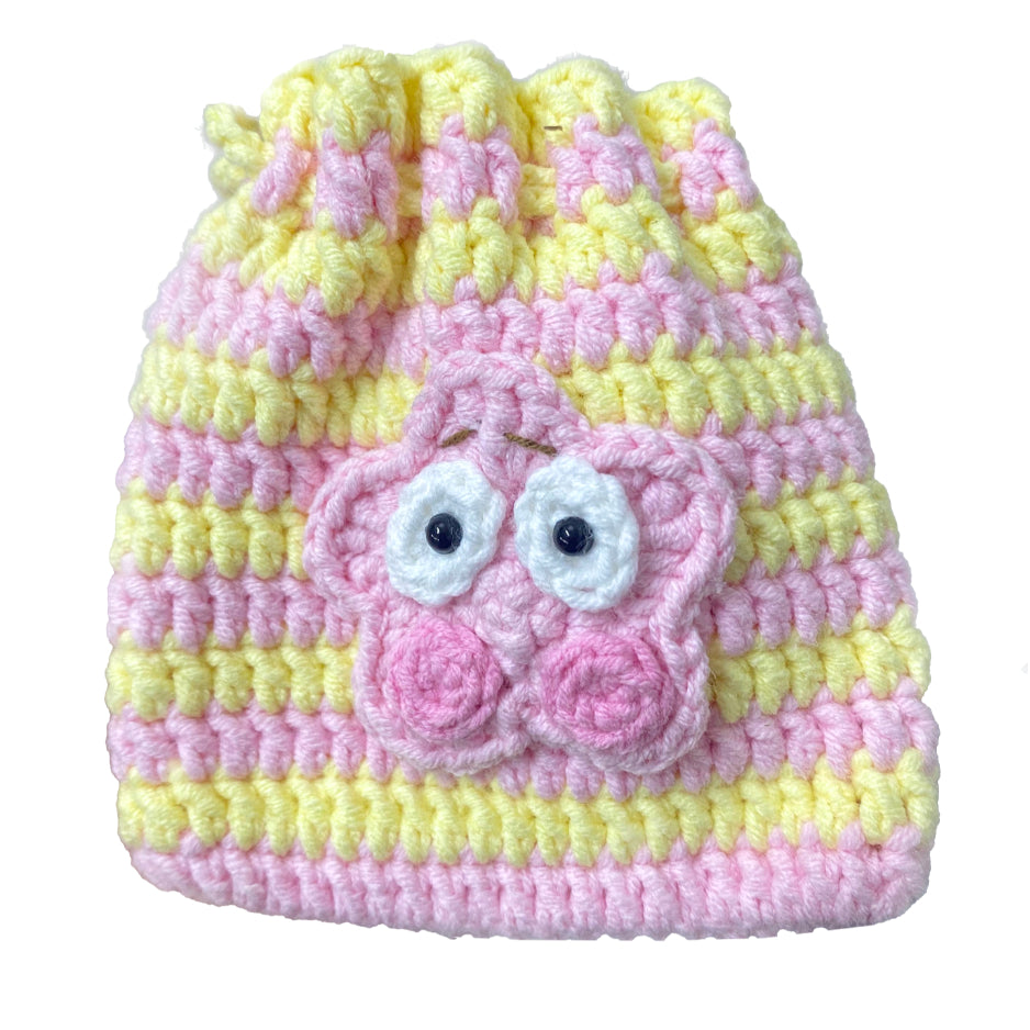 [SG Stock] Cute and Funny Handmade Crochet Drawstring Pouch Coin Purse Earphone Bag Jewelry Key Bag Mini Gift Bag