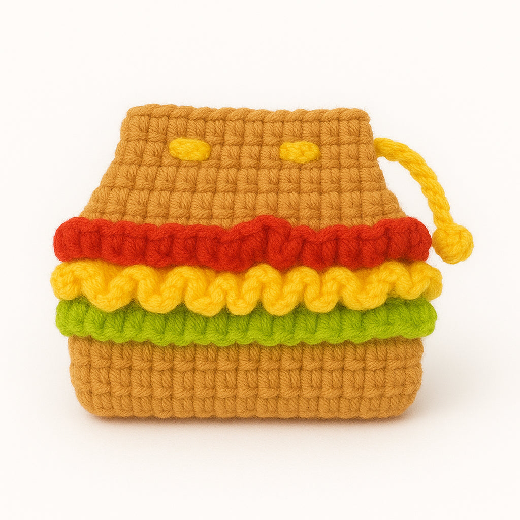 [SG Stock] Cute and Funny Handmade Crochet Drawstring Pouch Coin Purse Earphone Bag Jewelry Key Bag Mini Gift Bag
