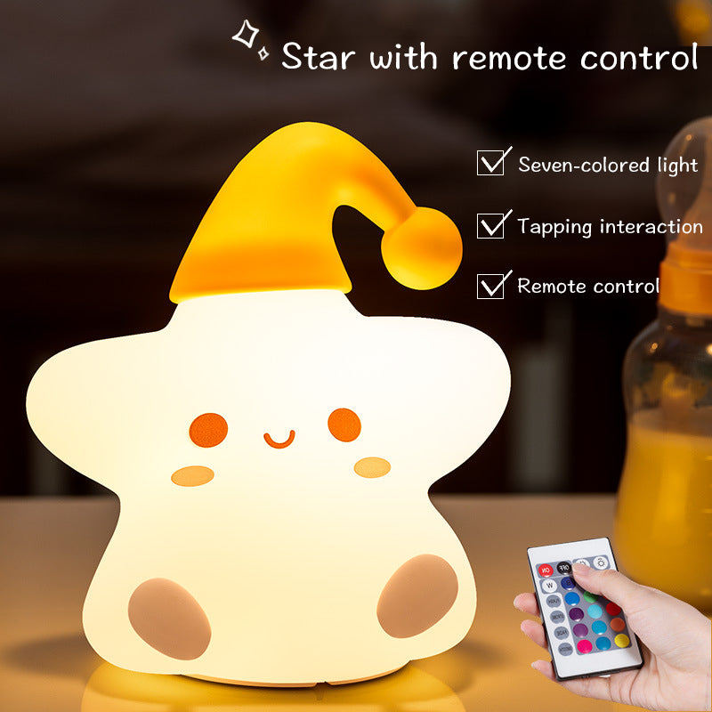 [SG Stock] Cute and Funny Star Bunny Kitten Cloud Rabbit Silicon Touch Night Light Rechargeable Birtyday Gift可爱星星兔子小夜灯礼物