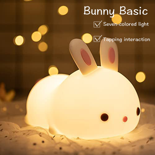 [SG Stock] Cute and Funny Star Bunny Kitten Cloud Rabbit Silicon Touch Night Light Rechargeable Birtyday Gift可爱星星兔子小夜灯礼物