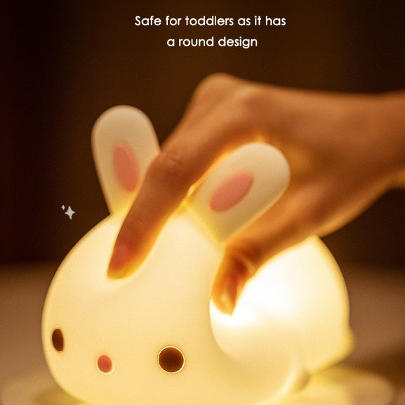 [SG Stock] Cute and Funny Star Bunny Kitten Cloud Rabbit Silicon Touch Night Light Rechargeable Birtyday Gift可爱星星兔子小夜灯礼物
