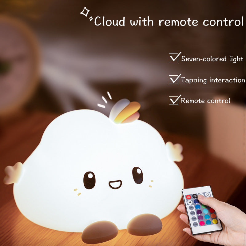 [SG Stock] Cute and Funny Star Bunny Kitten Cloud Rabbit Silicon Touch Night Light Rechargeable Birtyday Gift可爱星星兔子小夜灯礼物