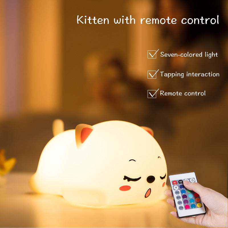 [SG Stock] Cute and Funny Star Bunny Kitten Cloud Rabbit Silicon Touch Night Light Rechargeable Birtyday Gift可爱星星兔子小夜灯礼物