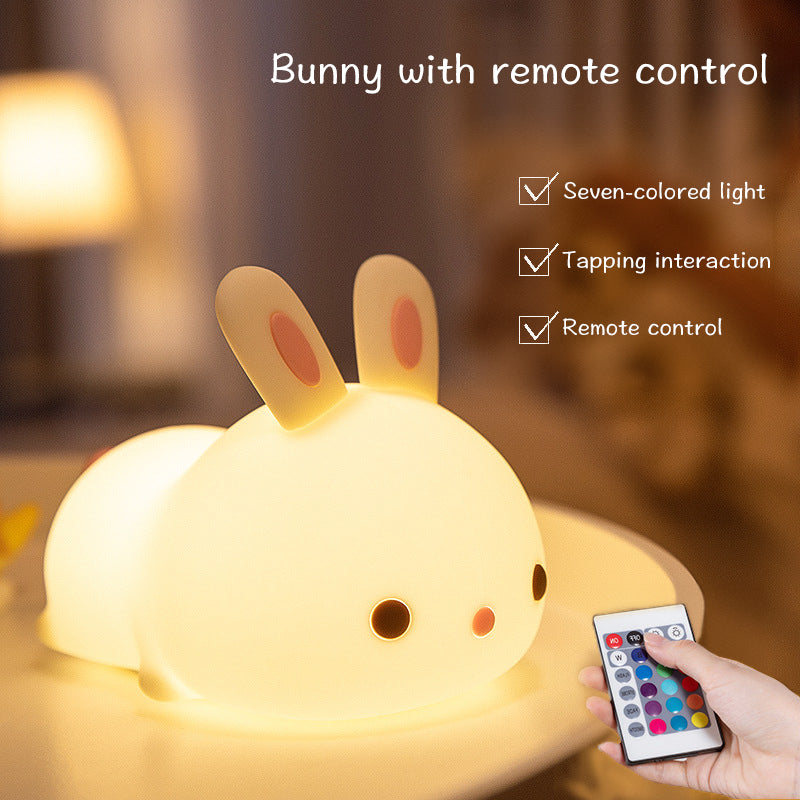 [SG Stock] Cute and Funny Star Bunny Kitten Cloud Rabbit Silicon Touch Night Light Rechargeable Birtyday Gift可爱星星兔子小夜灯礼物
