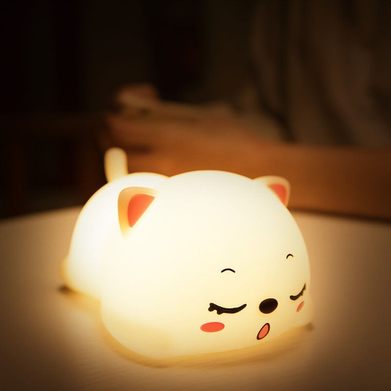 [SG Stock] Cute and Funny Star Bunny Kitten Cloud Rabbit Silicon Touch Night Light Rechargeable Birtyday Gift可爱星星兔子小夜灯礼物
