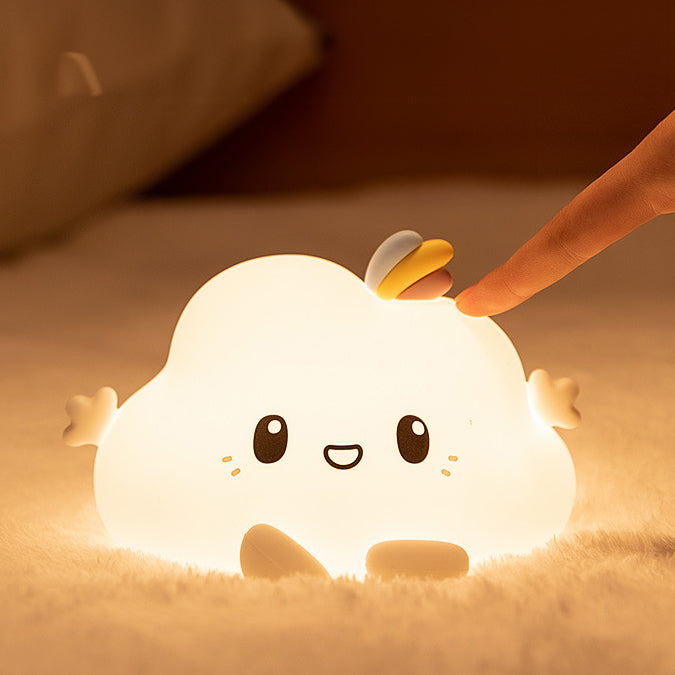 [SG Stock] Cute and Funny Star Bunny Kitten Cloud Rabbit Silicon Touch Night Light Rechargeable Birtyday Gift可爱星星兔子小夜灯礼物