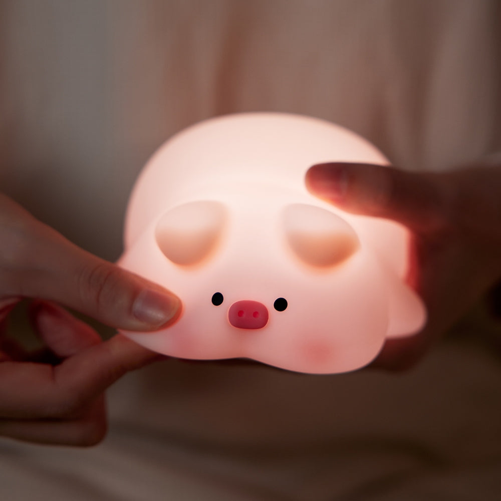 [SG Stock] Cute and Funny Capybara Touch Silicone Night Light Eye Protection Sleep Bedside LED Lamp Rechargeable 卡皮巴拉硅胶灯