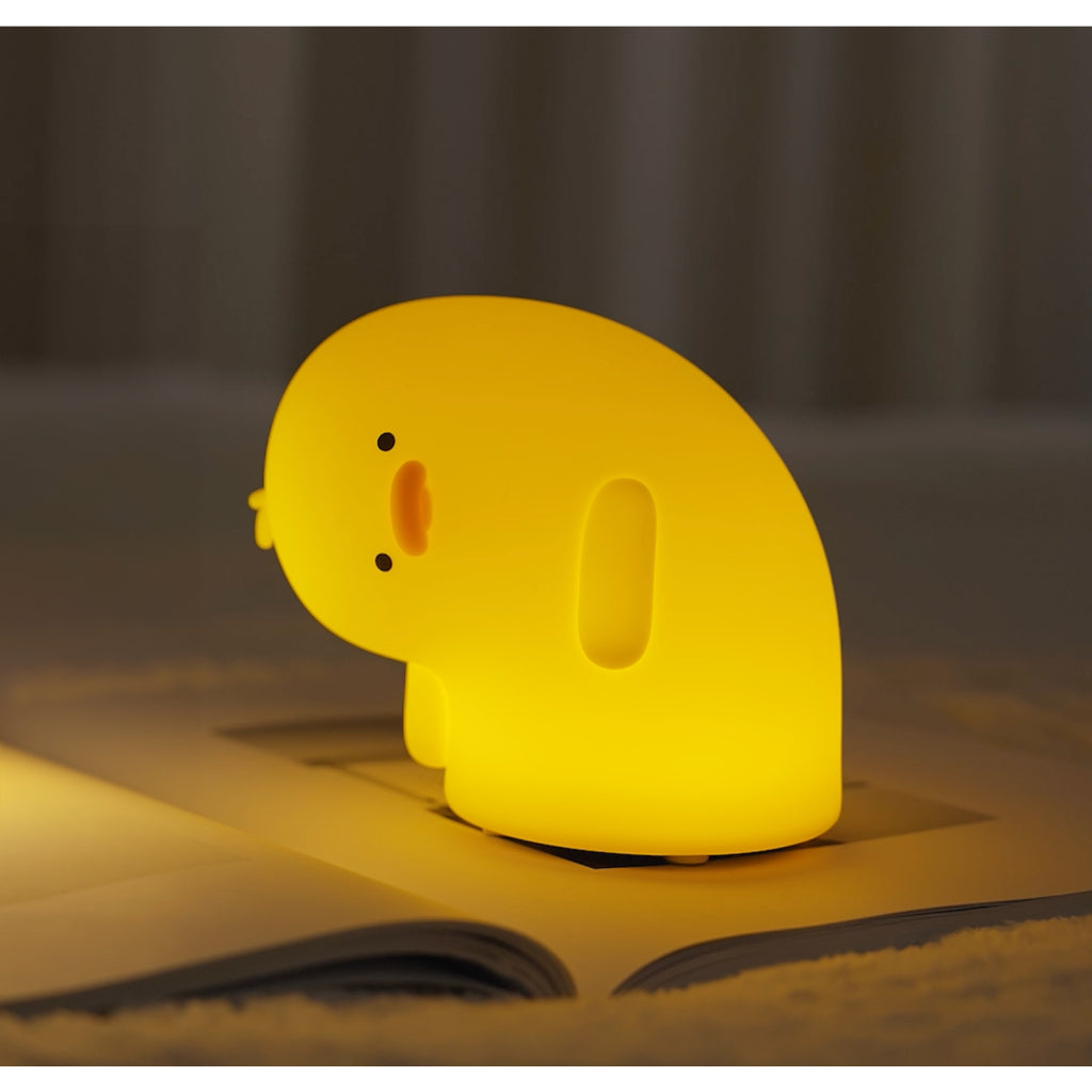 [SG Stock] Cute and Funny Cute Duck Shape LED Lamp Silicone Touch Night Light Rechargeable 可爱躺平鸭 拍拍硅胶灯手机支架可充电氛围灯