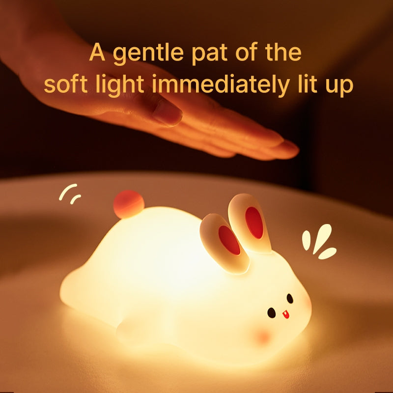[SG Stock] Cute and Funny Capybara Touch Silicone Night Light Eye Protection Sleep Bedside LED Lamp Rechargeable 卡皮巴拉硅胶灯
