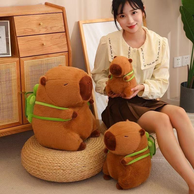 [SG Stock] Cute and Funny Capybara Plush Pillow Cushions  Plushie Toy for Bed Home Decorative 可爱长条动物萌抱枕