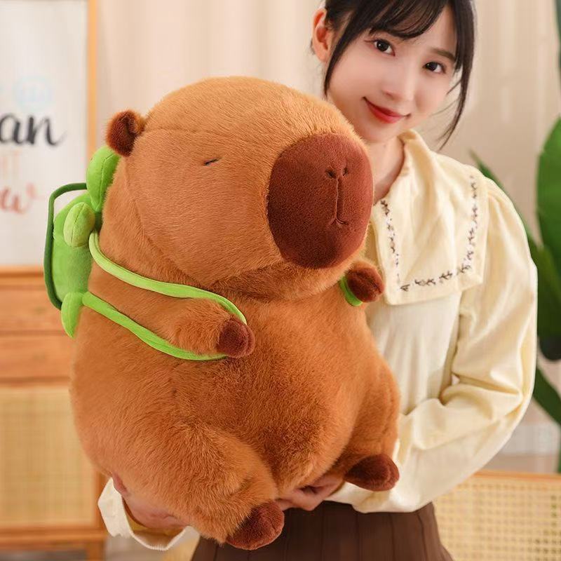[SG Stock] Cute and Funny Capybara Plush Pillow Cushions  Plushie Toy for Bed Home Decorative 可爱长条动物萌抱枕