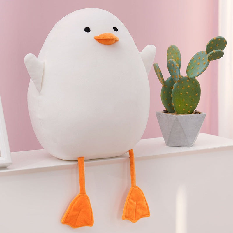 [SG Stock] Cute and Funny Cartoon Soft Cotton Hugging Big White Duck Large-Size Plush Toy Pillow Doll Cushion 可爱大白鸭抱枕