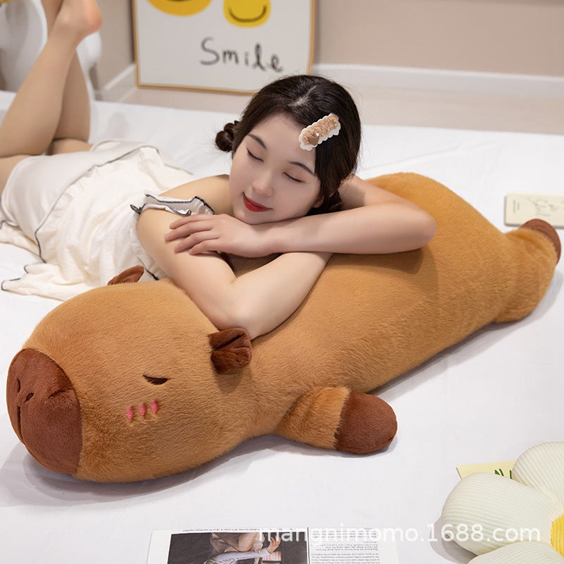 [SG Stock] Cute and Funny Capybara Pillow Cute Doll for Boys and Girls Sleeping Plushie Cushion Pillow 卡皮巴拉抱枕呆萌礼物