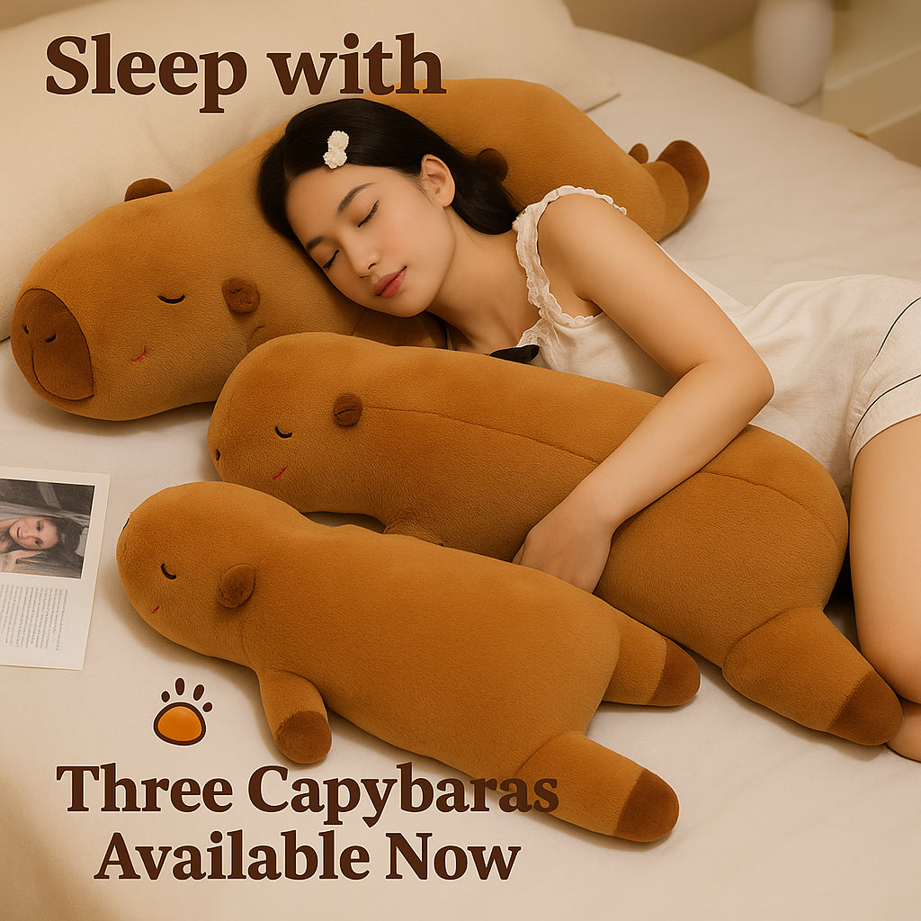 [SG Stock] Cute and Funny Capybara Pillow Cute Doll for Boys and Girls Sleeping Plushie Cushion Pillow 卡皮巴拉抱枕呆萌礼物
